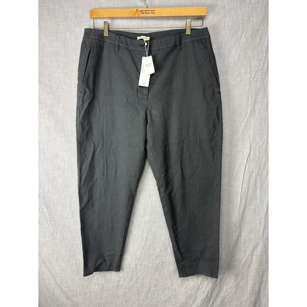 NWT EILEEN FISHER High Waisted Tapered Ankle Pant in Gray Size 18